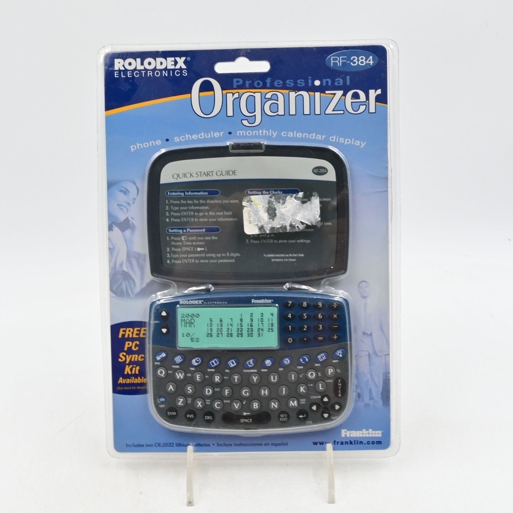 Rolodex RF-384 Professional Organizer 384KB Memory With Calendar & PC Sync Kit